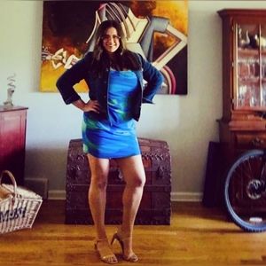 Multi-Colored Spaghetti Dress